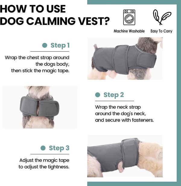 Pet Vest Dog Anxiety Relief Clothing Puppy Clothing With Shock Protection Features - Image 5